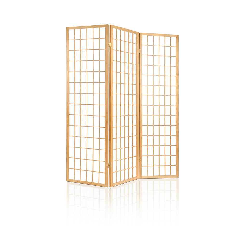 3 Panel Room Divider Screen 131x179cm Natural
