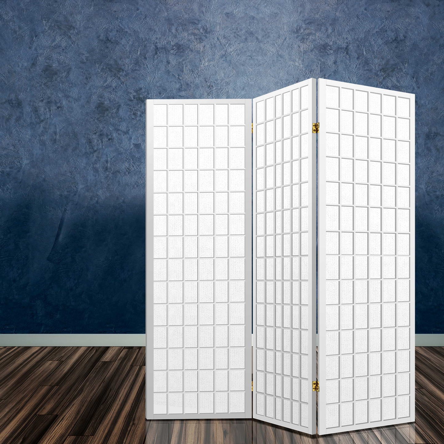 3 Panel Room Divider Screen 131x179cm White
