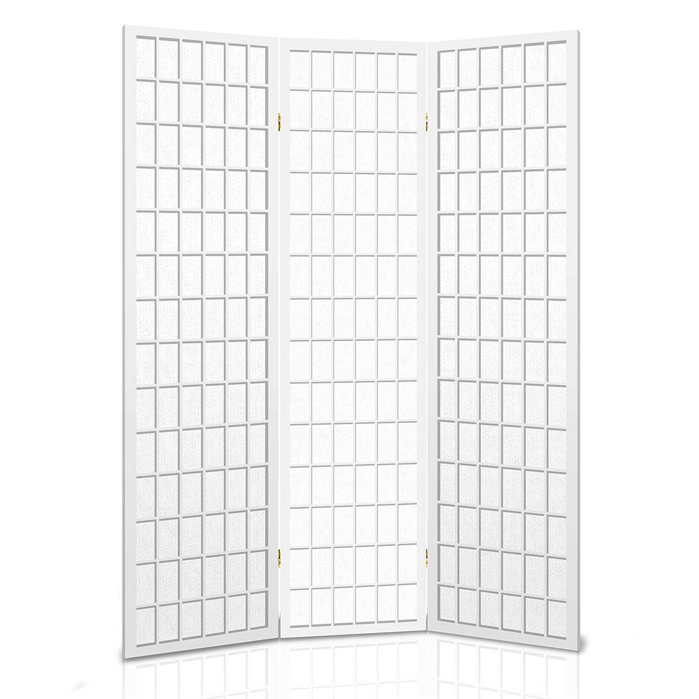 3 Panel Room Divider Screen 131x179cm White