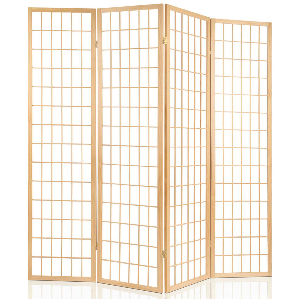 6 Panel Room Divider Screen 261x179cm Natural