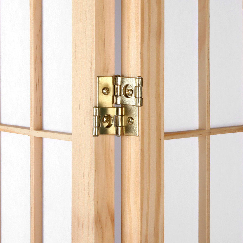 6 Panel Room Divider Screen 261x179cm Natural