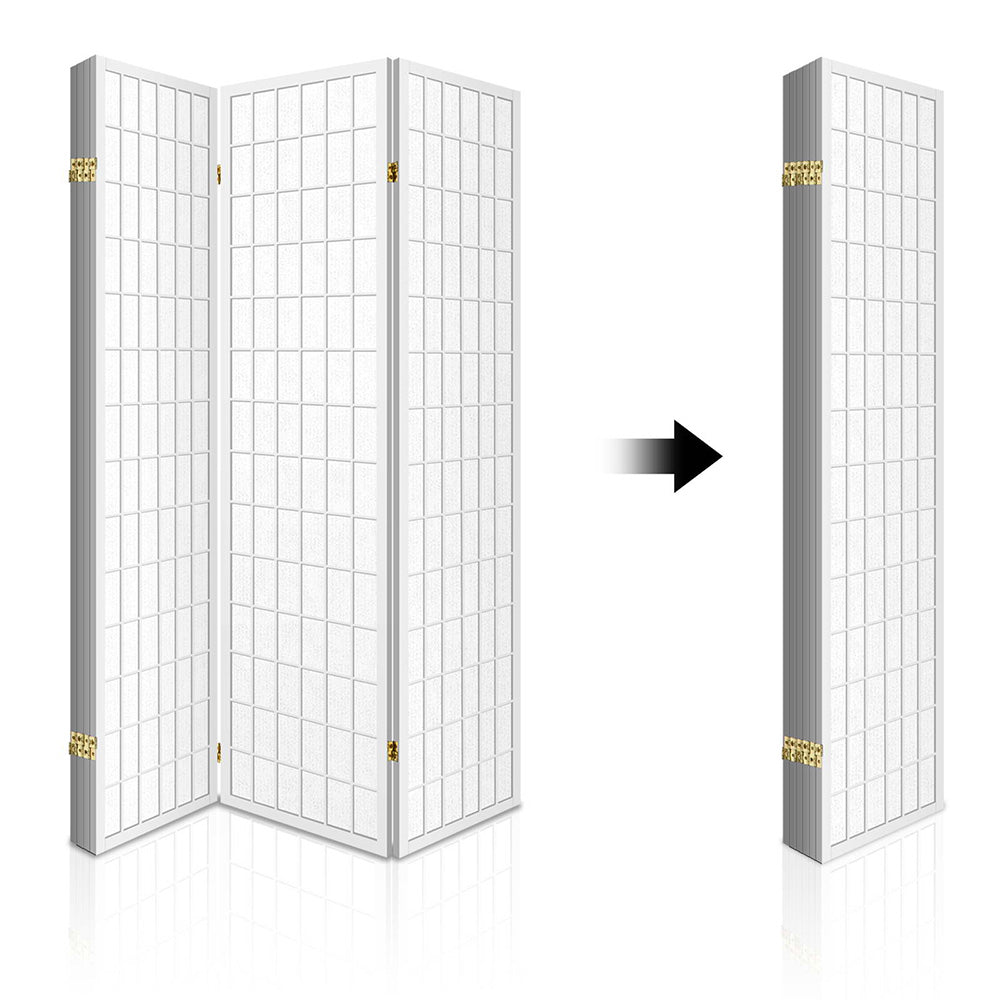6 Panel Room Divider Screen 261x179cm White