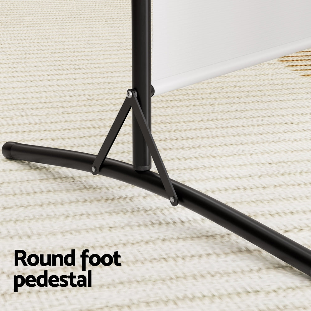 4 Panel Room Divider Screen 345x180cm Fabric White