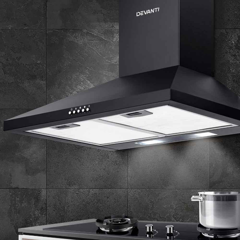 600mm Range Hood 60cm Rangehood Black