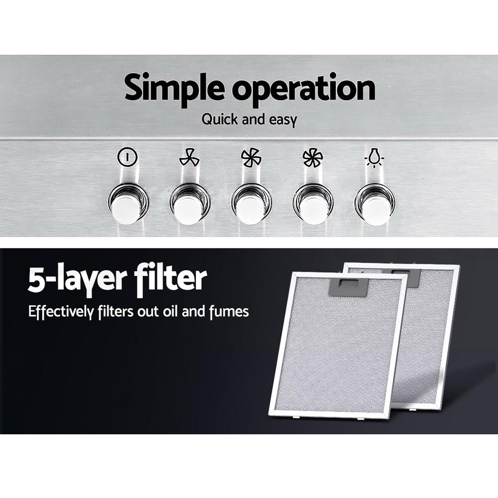 900mm Range Hood 90cm Rangehood Stainless Steel