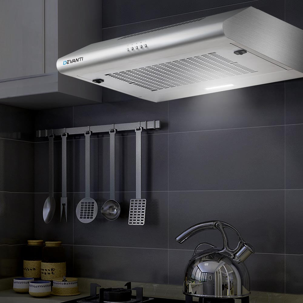 Devanti 600mm Range Hood 60cm Rangehood Stainless Steel