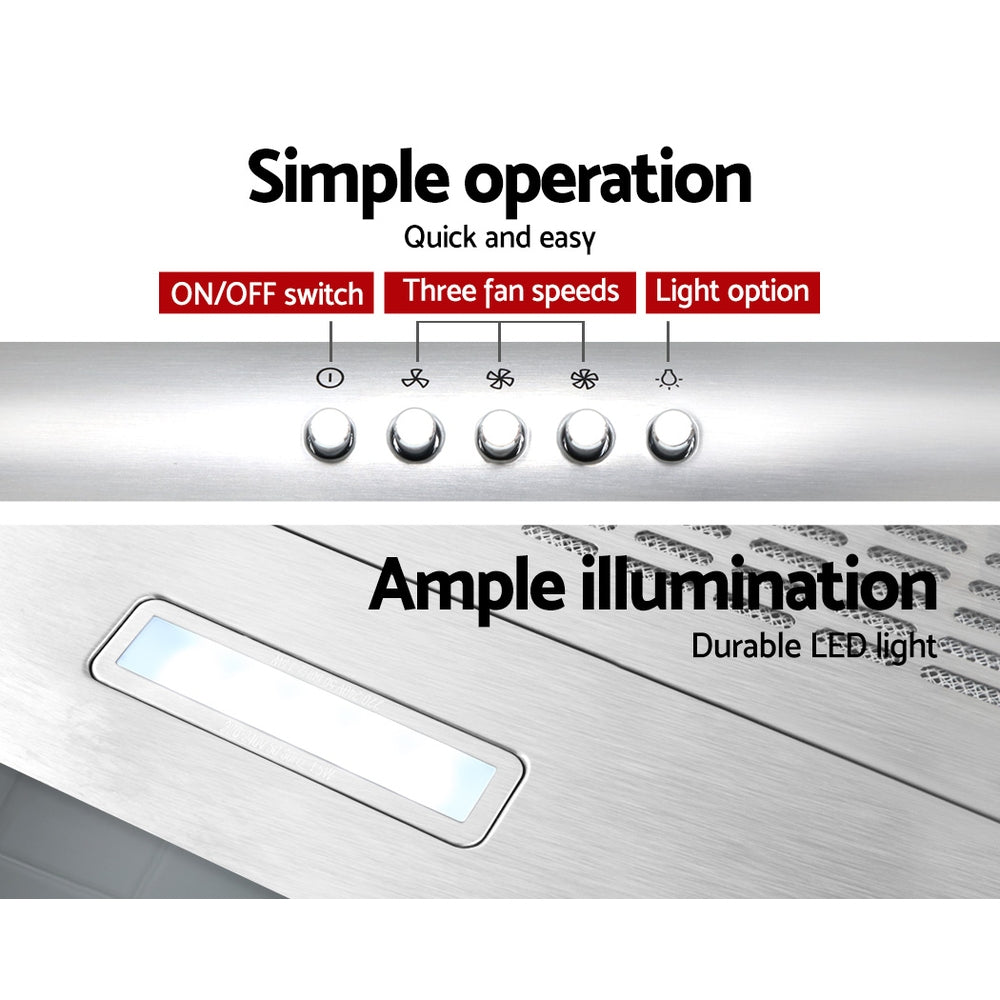 600mm Range Hood 60cm Rangehood Stainless Steel