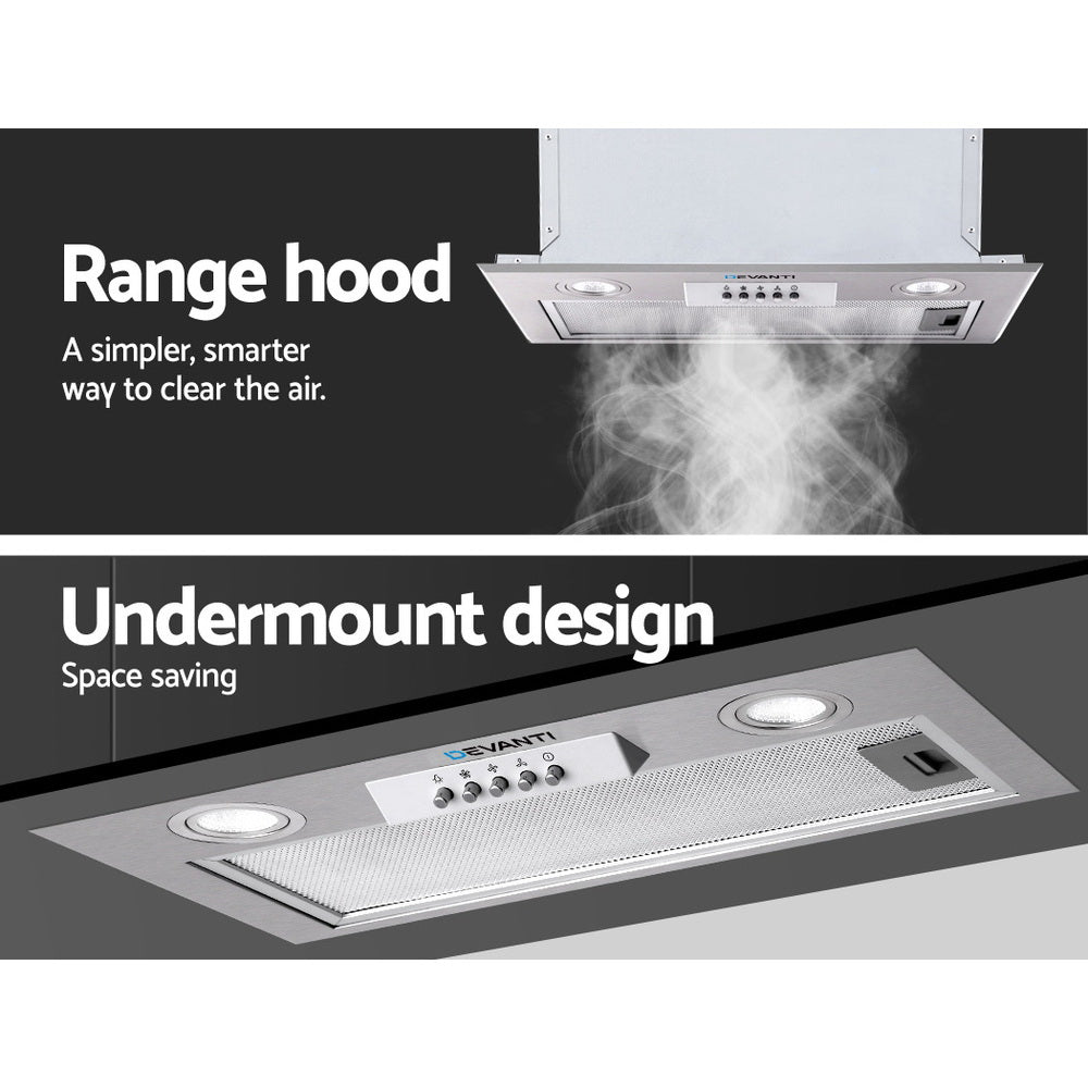 520mm Range Hood 52cm Rangehood Stainless Steel