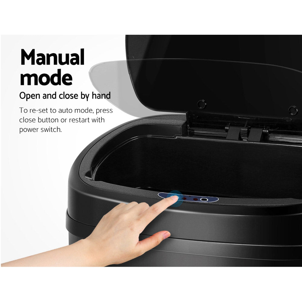 58L Motion Sensor Bin Rubbish Automatic Black