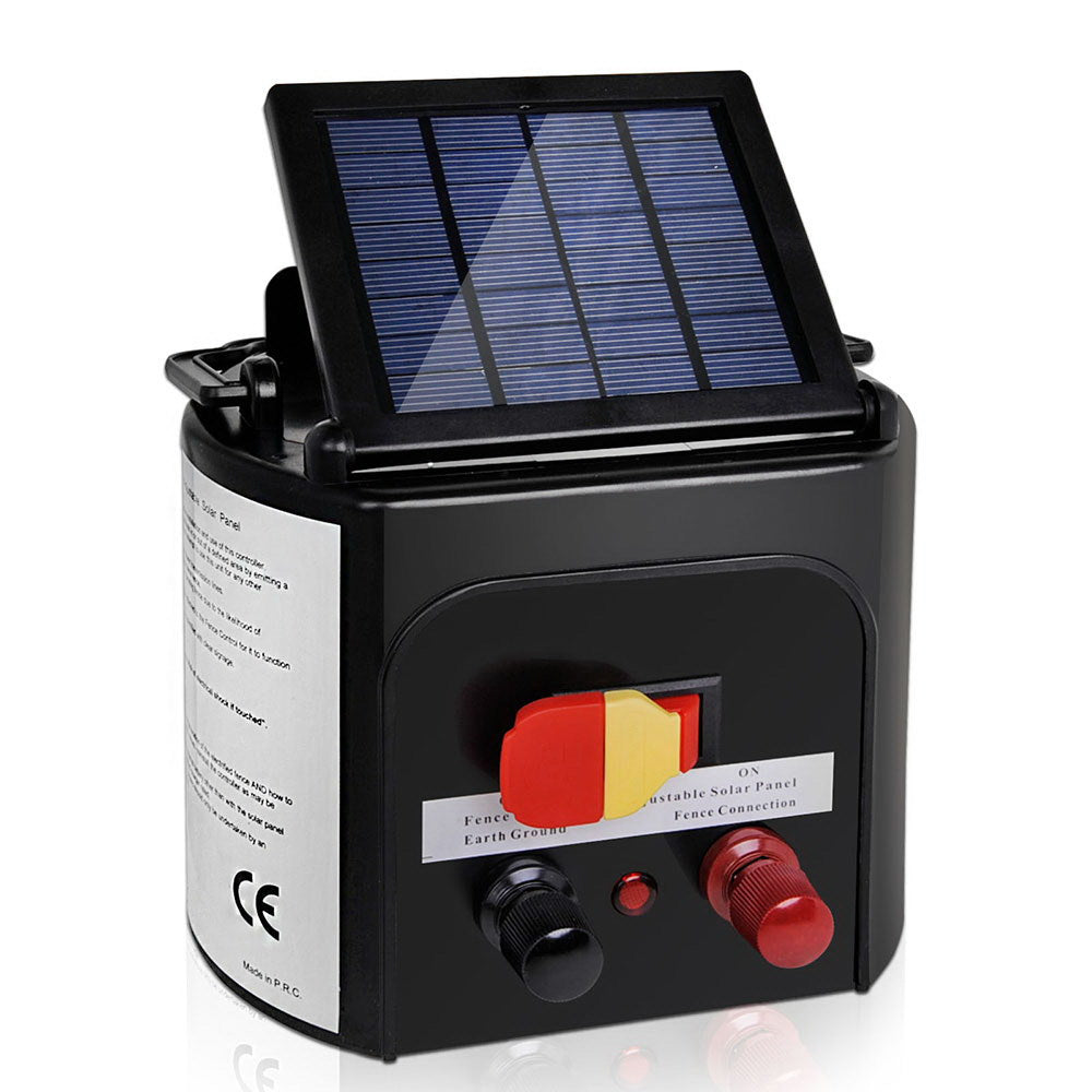 Fence Energiser 3KM Solar Powered 0.1J Electric Fencing Charger