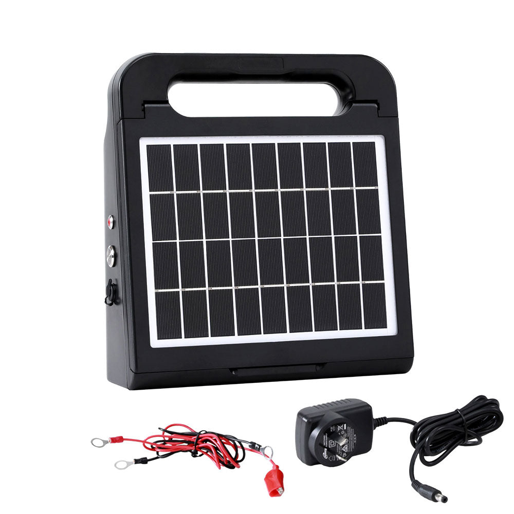 5km Electric Fence Energiser Solar Energizer Charger Farm Animal 0.15J
