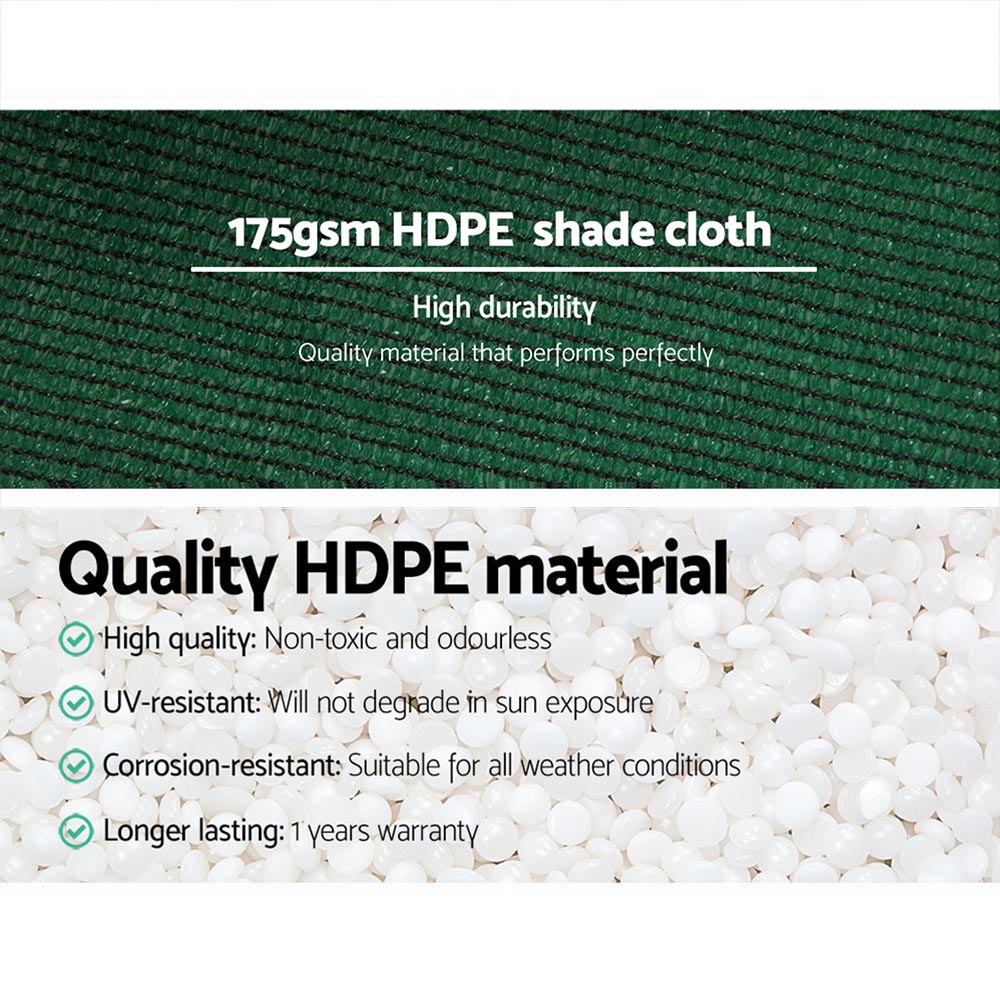 70% Shade Cloth 1.83x20m Shadecloth Sail Heavy Duty Green