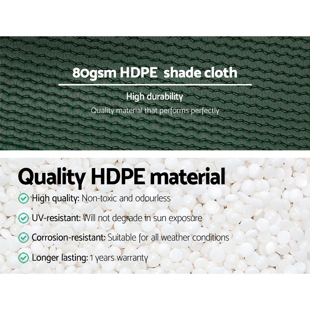 30% Shade Cloth 1.83x50m Shadecloth Wide Heavy Duty Green