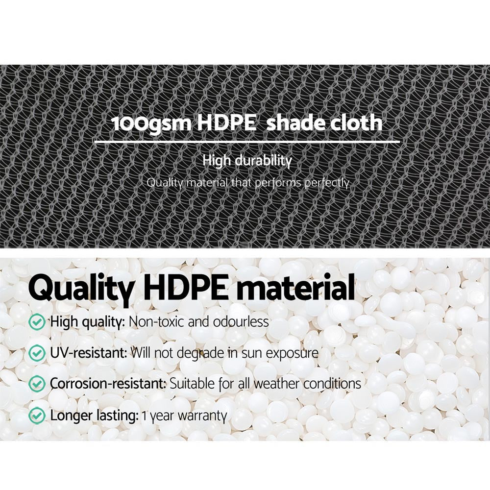 50% Shade Cloth 3.66x10m Shadecloth Wide Heavy Duty White