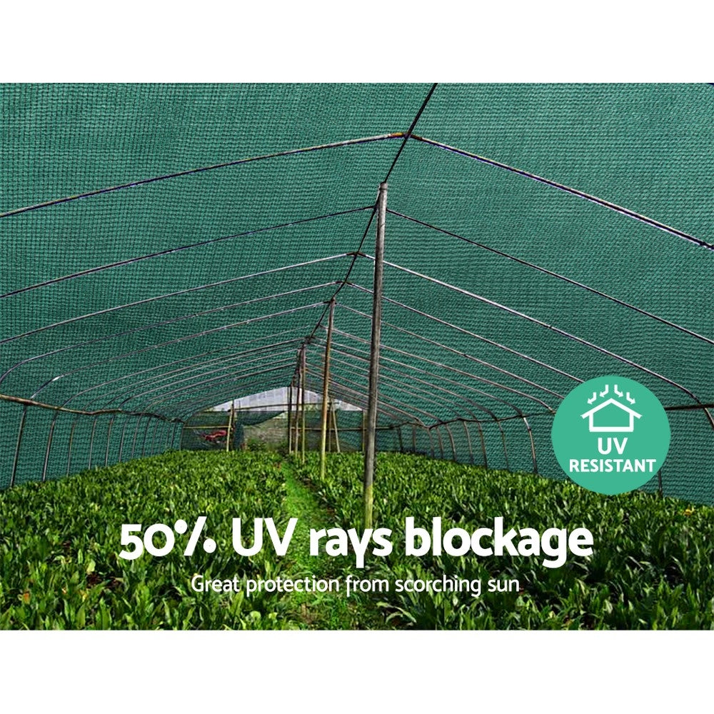 50% Shade Cloth 3.66x20m Shadecloth Wide Heavy Duty Green