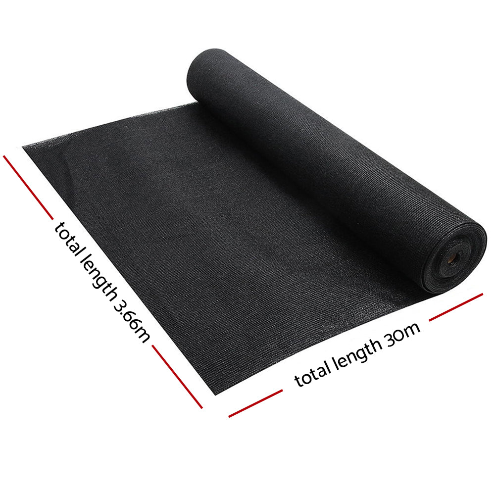 70% Shade Cloth 3.66x30m Shade Cloth Sail Heavy Duty Shadecloth Garden Mesh Roll BK