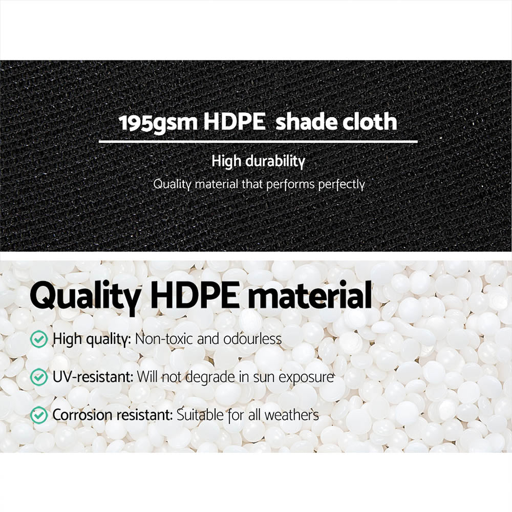 90% Shade Cloth 3.66x30m Shadecloth Sail Heavy Duty Black