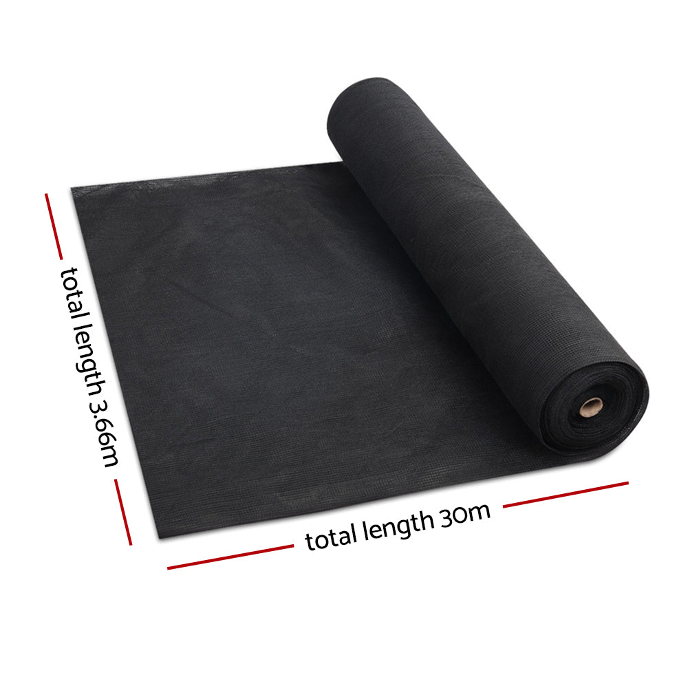 30% Shade Cloth 3.66x30m Shadecloth Wide Heavy Duty Black
