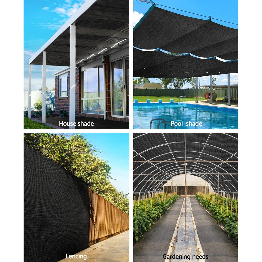 30% Shade Cloth 3.66x30m Shadecloth Wide Heavy Duty Black