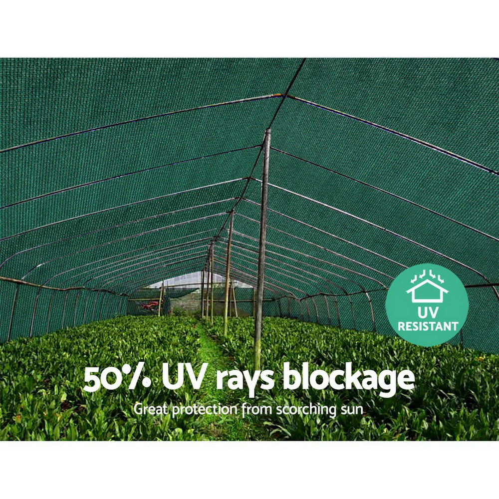 50% Shade Cloth 1.83x20m Shadecloth Sail Heavy Duty Green