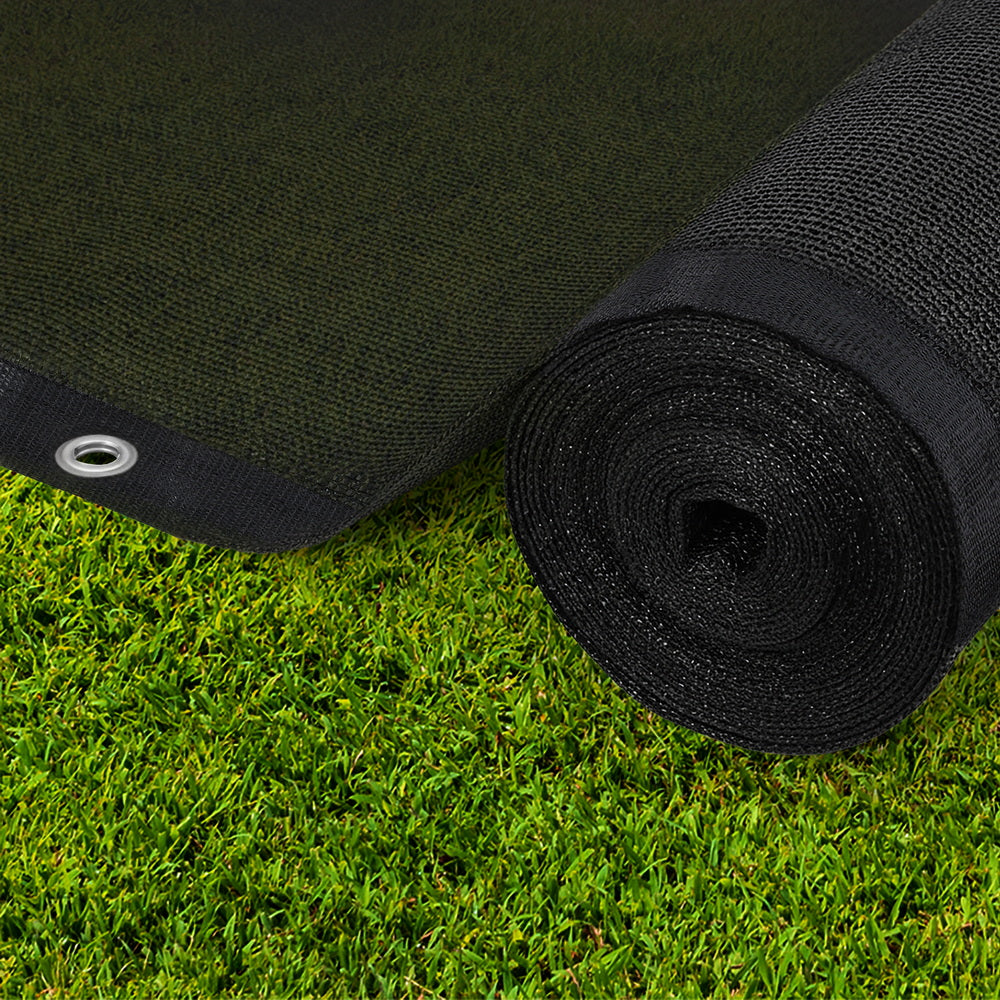 Instahut Shade Cloth Sun Shade Fabric Patio UV Resistant Black 10x2m