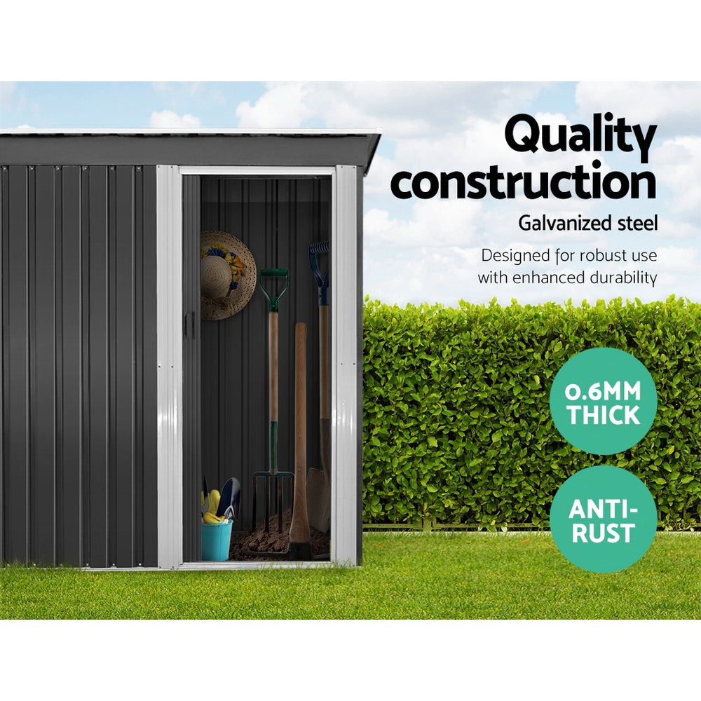 Garden Shed 1.62x0.86M Sheds Outdoor Storage Tool Workshop House Shelter Sliding Door