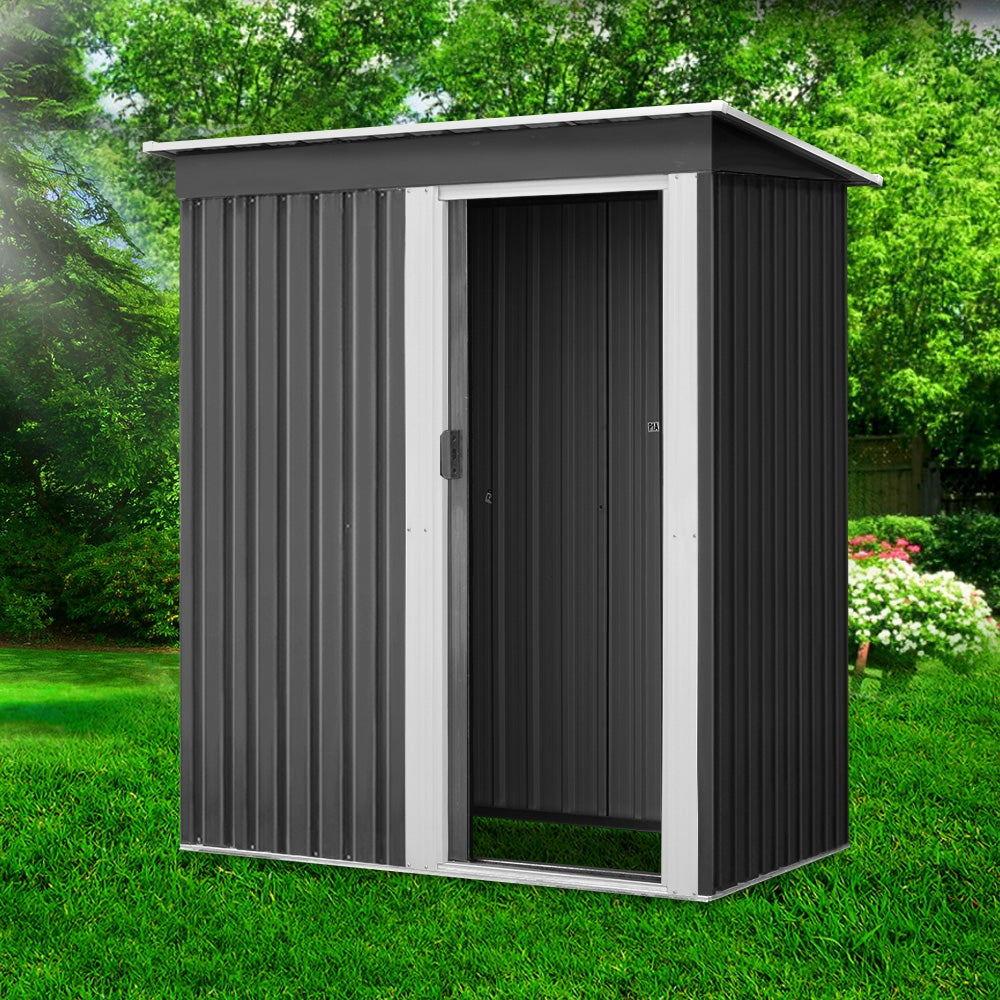 Garden Shed 1.62x0.86M Sheds Outdoor Storage Tool Workshop House Shelter Sliding Door
