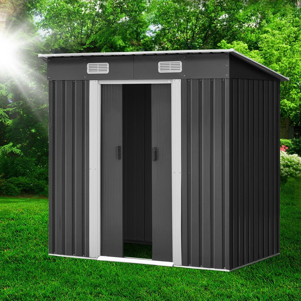 Garden Shed 1.94x1.21M Sheds Outdoor Storage Workshop House Tool Shelter Sliding Door
