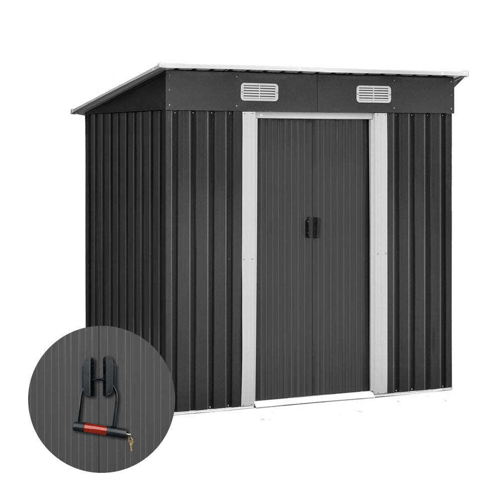 Garden Shed 1.94x1.21M Sheds Outdoor Storage Workshop House Tool Shelter Sliding Door