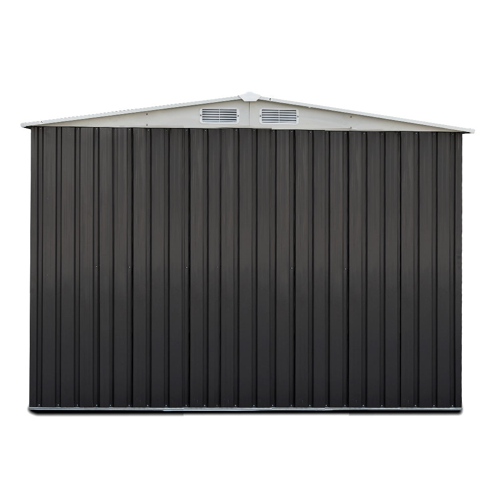 Garden Shed 2.58x2.07M Sheds Outdoor Storage Workshop Metal Shelter Sliding Door