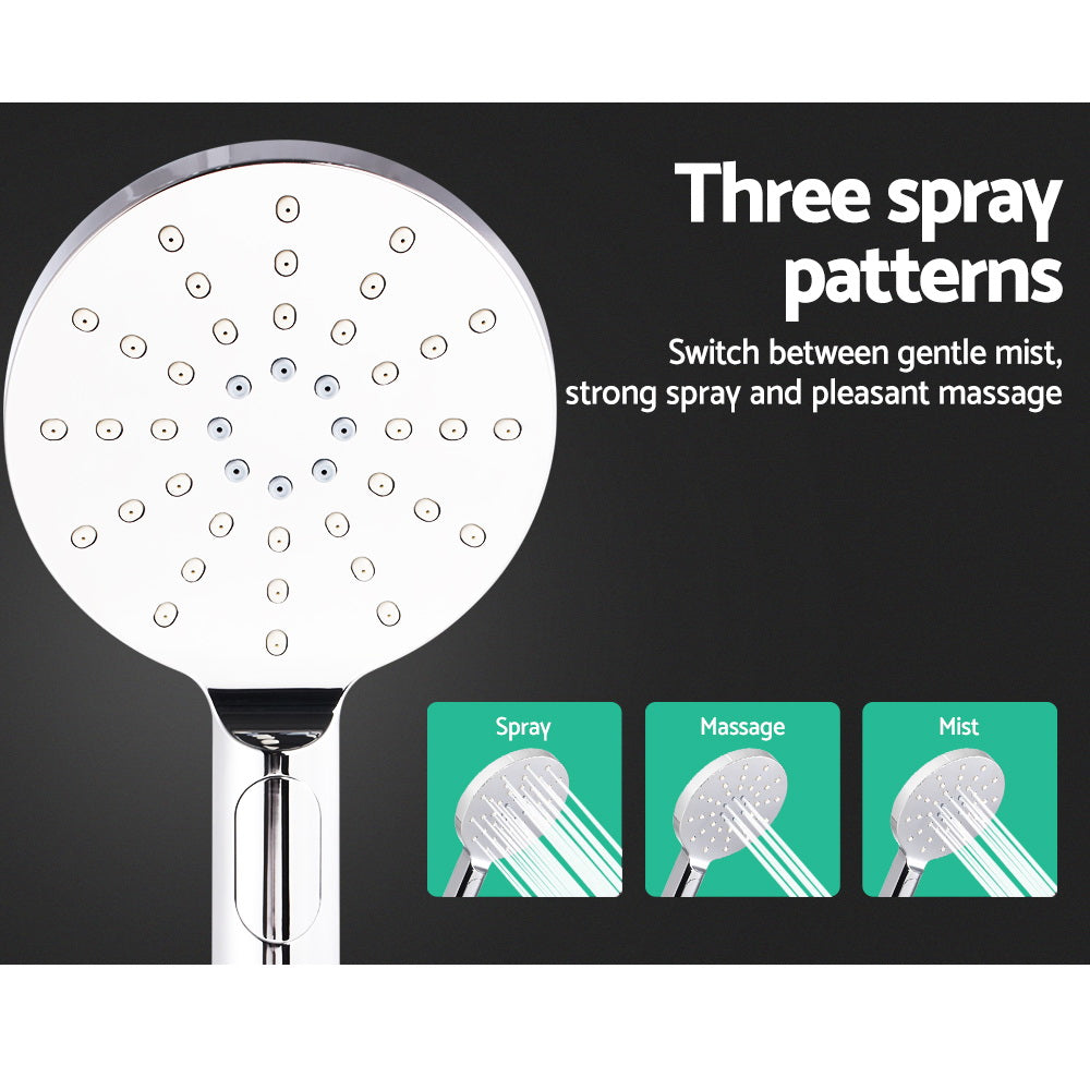 9 Rain Shower Head Set Handheld Round High Pressure Chrome