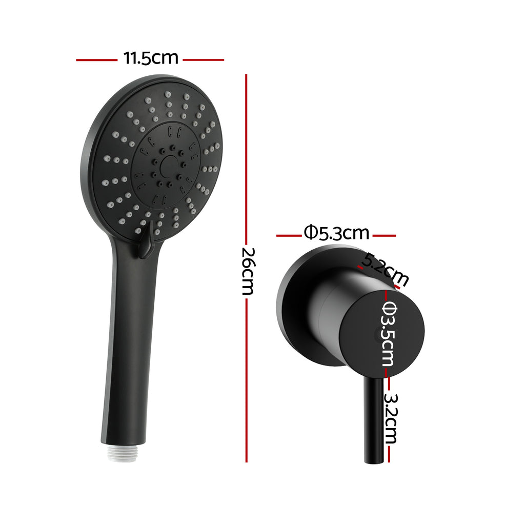 Cefito 4.5" Handheld Shower Head Round with Wall Twin Swivel Bathroom Tap
