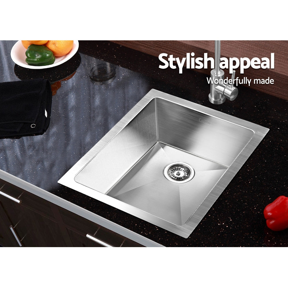 Kitchen Sink 45X39CM Stainless Steel Basin Single Bowl Silver