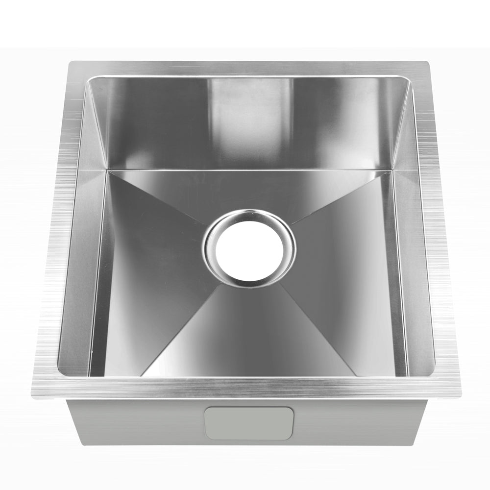 Kitchen Sink 44X44CM Stainless Steel Basin Single Bowl Silver