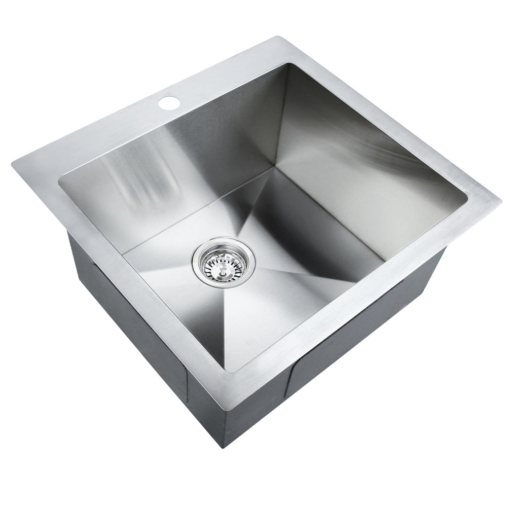 Kitchen Sink 53X50CM Stainless Steel Basin Single Bowl Silver
