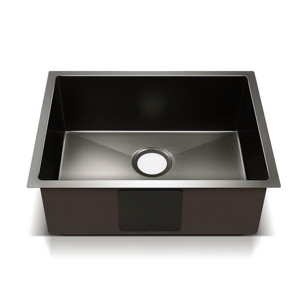 Kitchen Sink 60X45CM Stainless Steel Basin Single Bowl Black