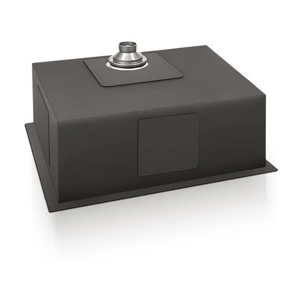 Kitchen Sink 60X45CM Stainless Steel Basin Single Bowl Black