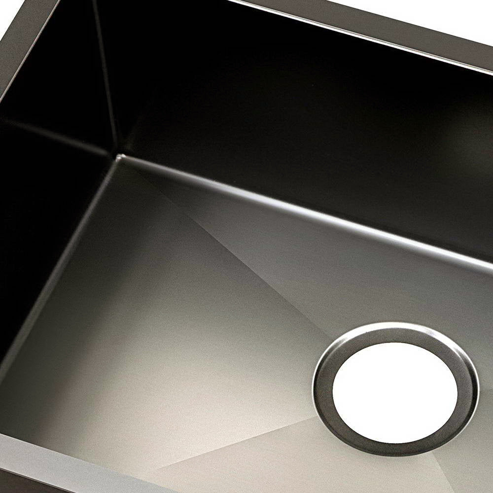 Kitchen Sink 60X45CM Stainless Steel Basin Single Bowl Black