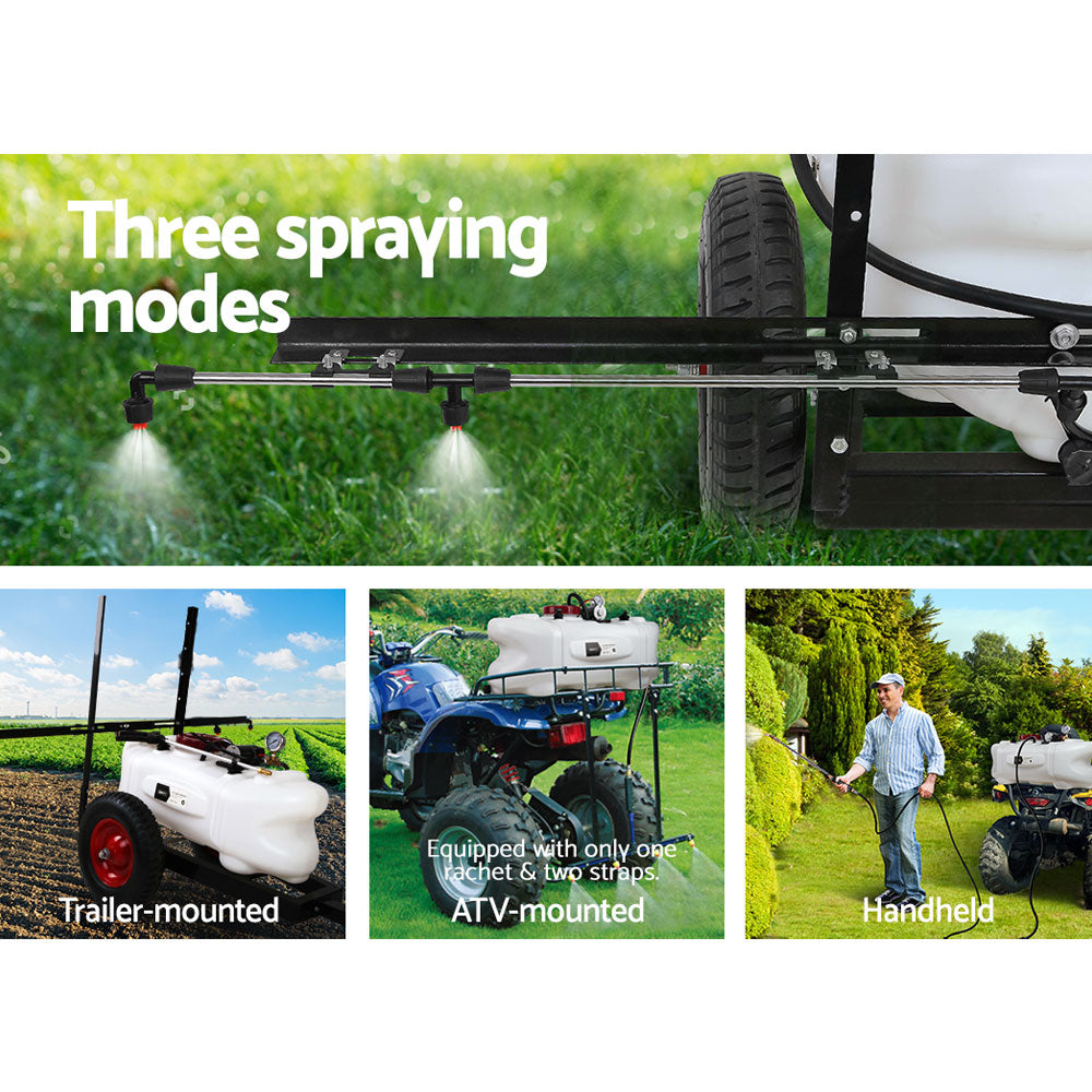 Weed Sprayer 60L Trailer 1.5M Boom Garden Spray