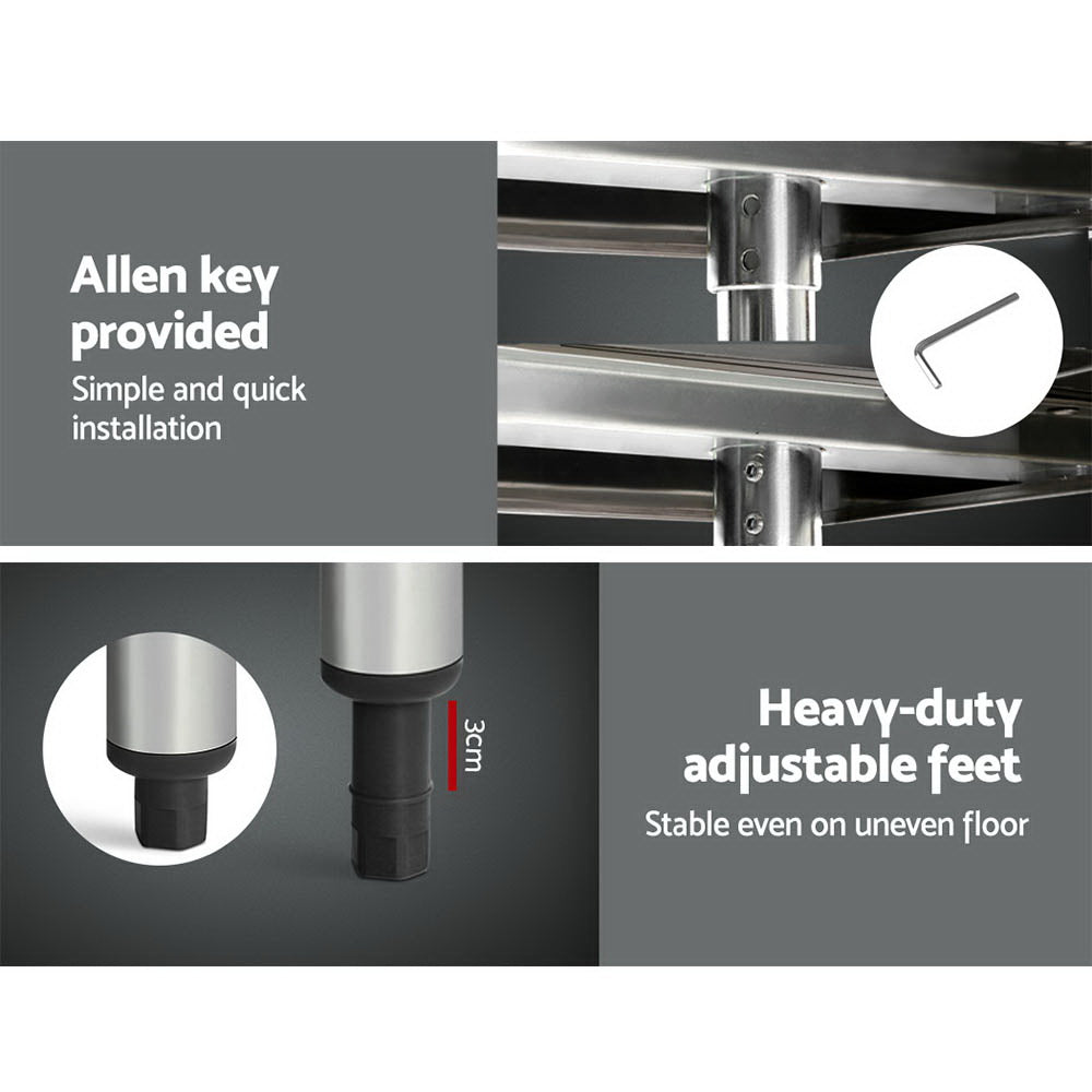 1524x610mm Stainless Steel Kitchen Bench 430