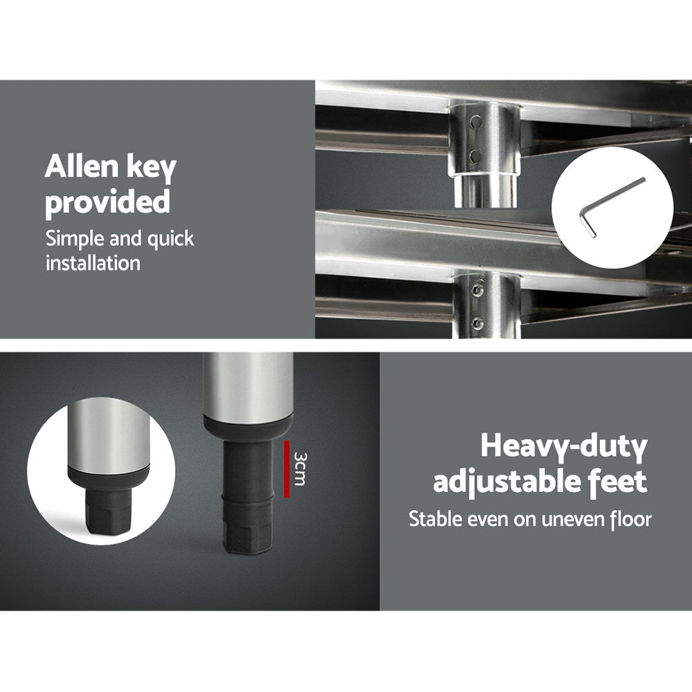 760x760mm Stainless Steel Kitchen Bench 430