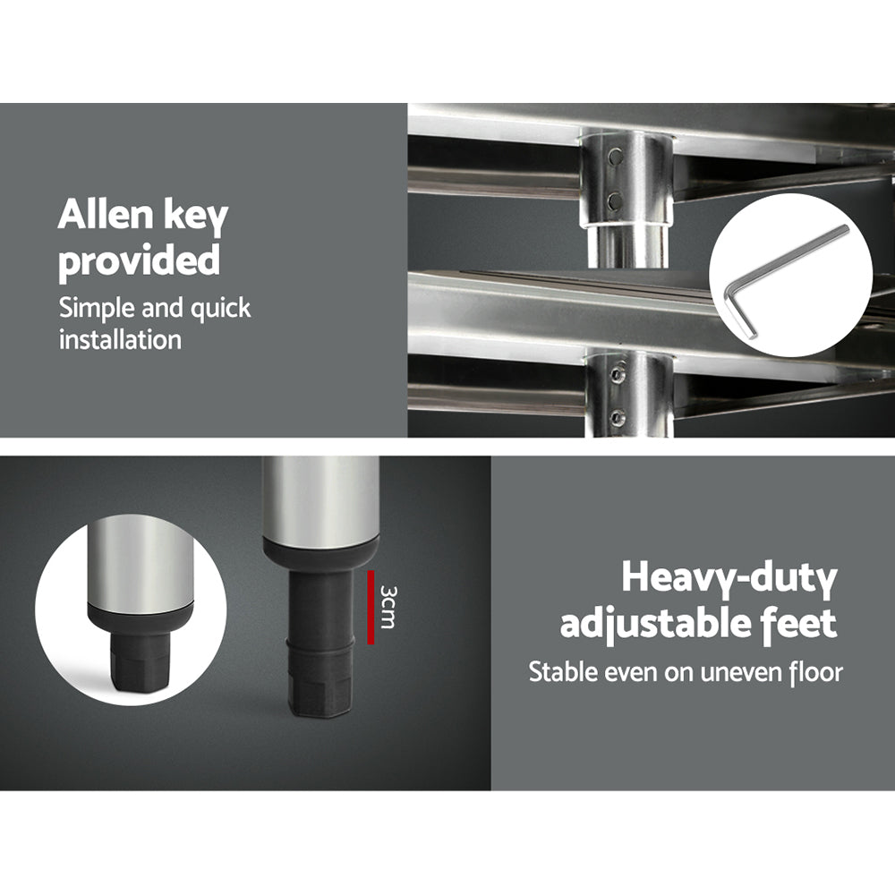 1829x760mm Stainless Steel Kitchen Bench 430