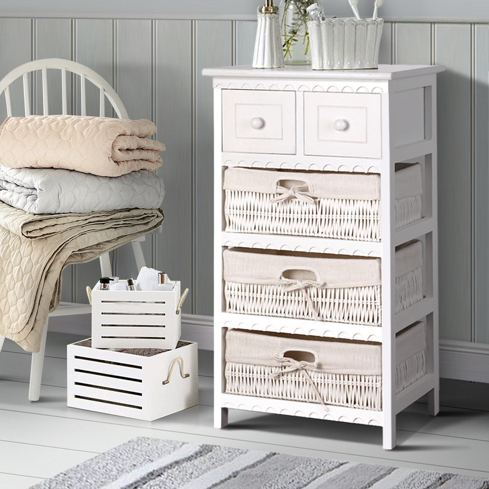 2 Chest of Drawers with 3 Baskets - ELIOT