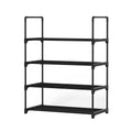 Artiss Shoe Rack Cabinet Stackable 4-tier 12 Pairs Black