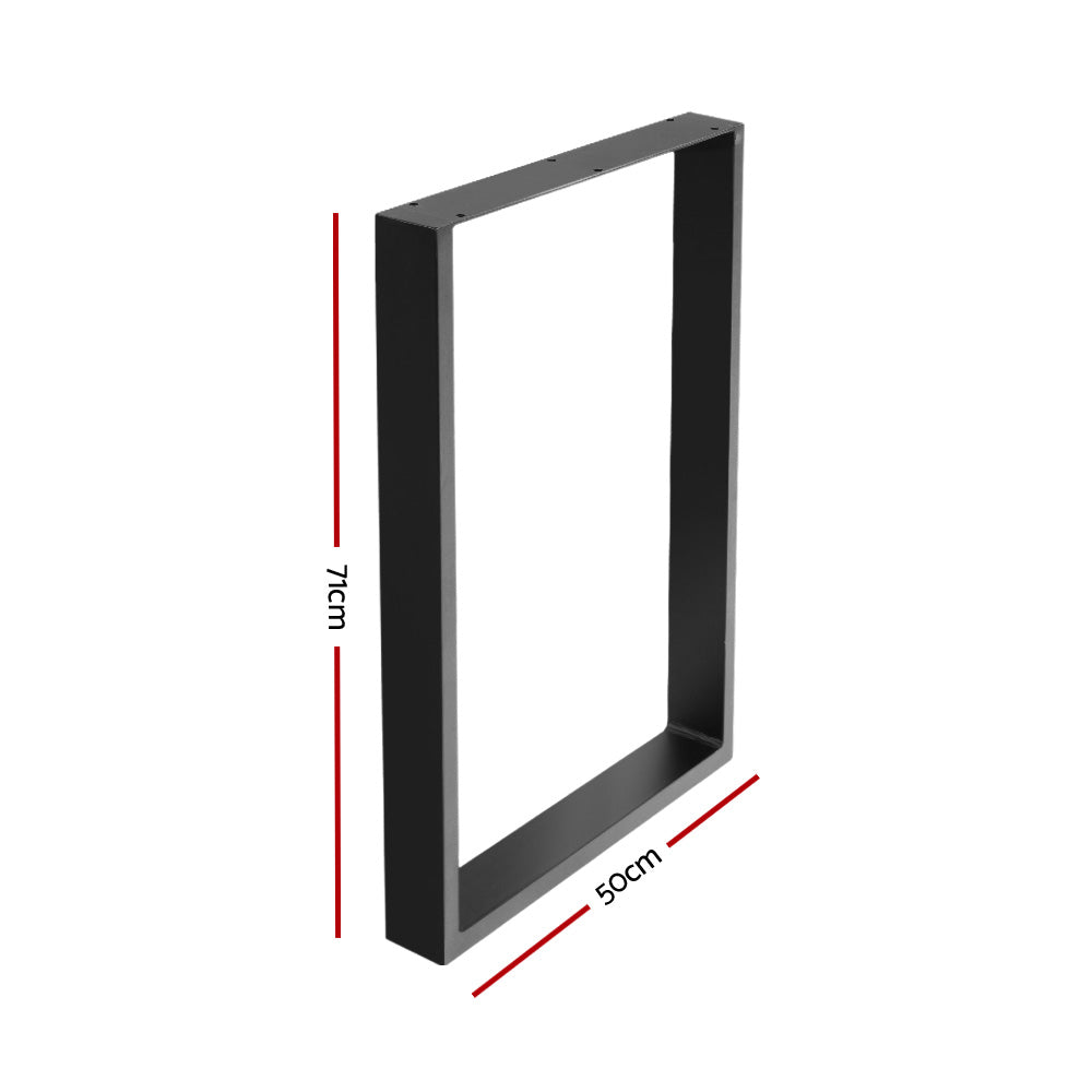 Metal Table Legs DIY Rectangular 71X50CM Set of 2