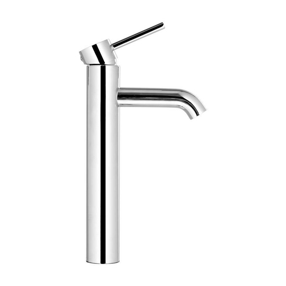 Bathroom Basin Mixer Tap Round Tall Faucet Vanity Laundry Chrome