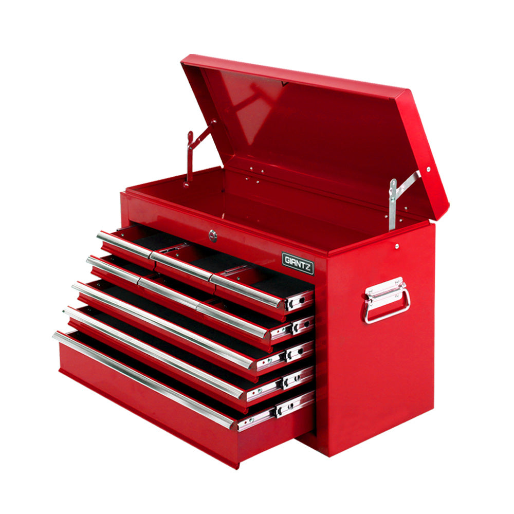 9 Drawer Tool Box Cabinet Chest Toolbox Storage Garage Organiser Red