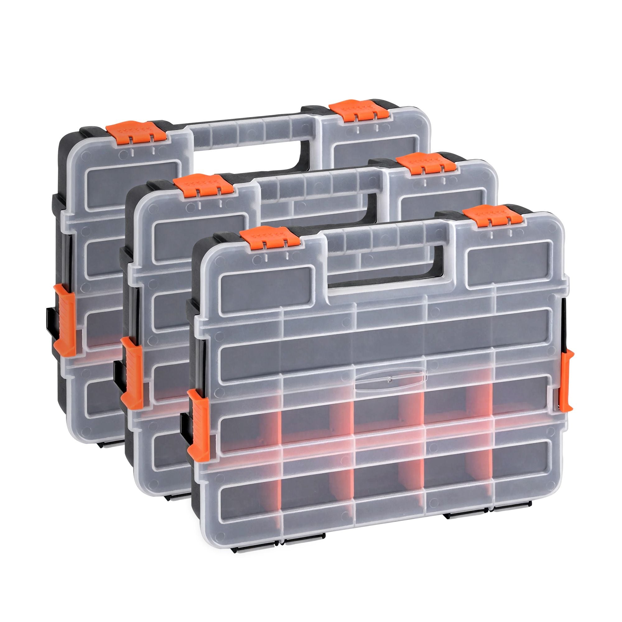 Giantz 3 Pack Tool Box Organizer with Hardware Storage Box for Small Parts