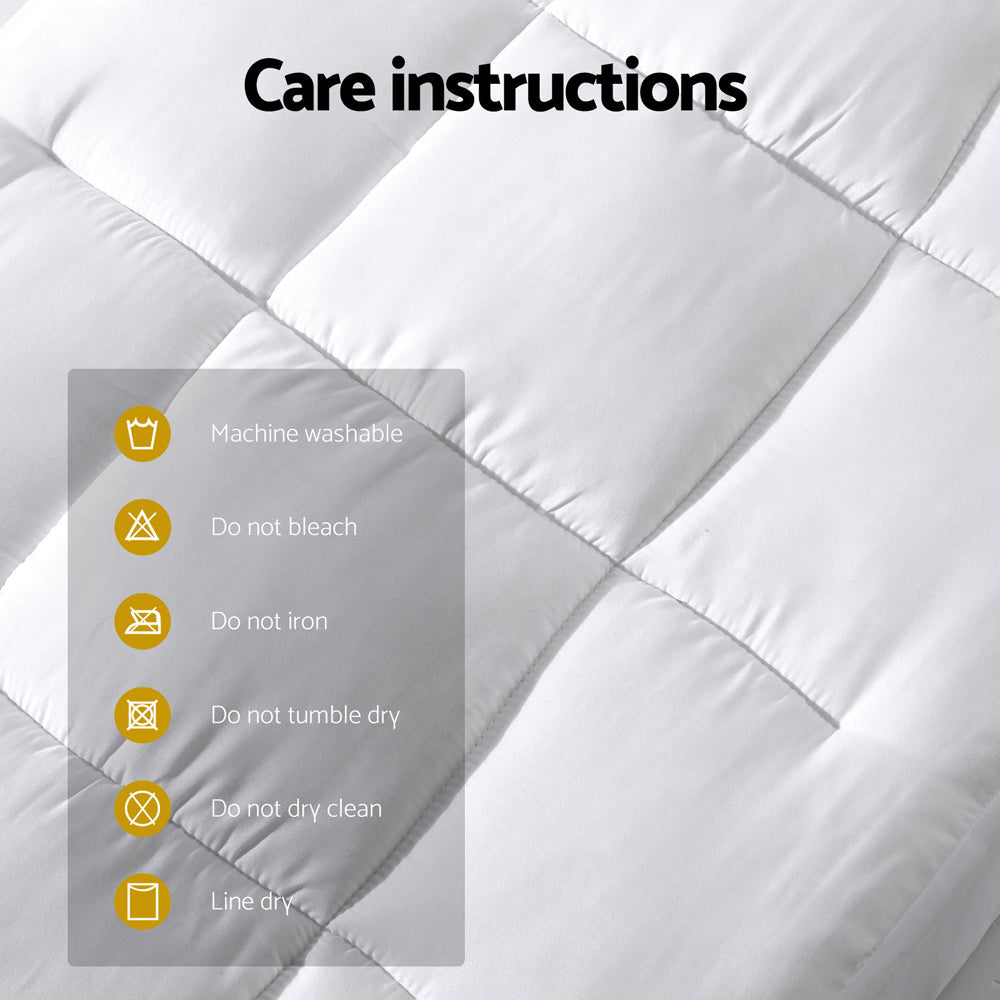 Giselle Bedding Baby Cot Pillowtop Mattress Topper 750GSM Bamboo Cooling Pad for Temperature Regulation, Machine Washable Bed Protector