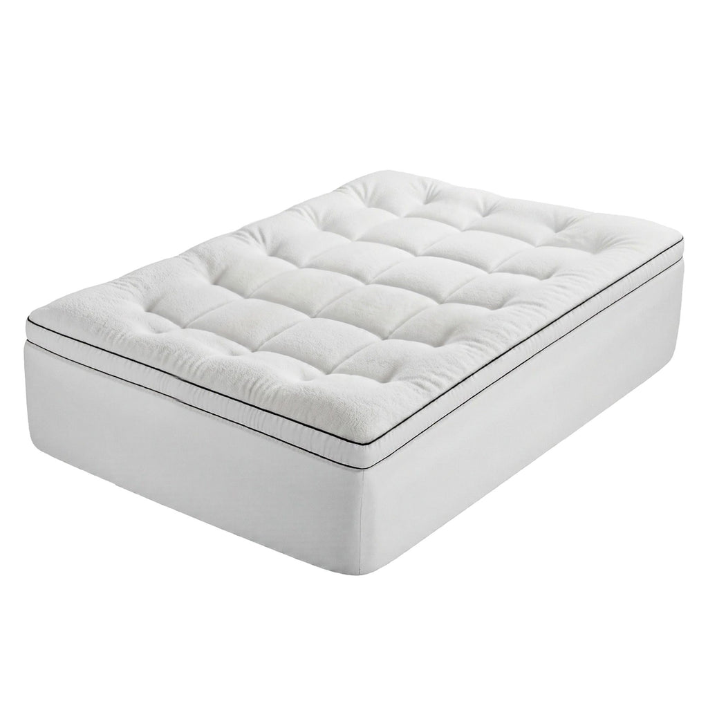 Giselle Bedding Double Mattress Topper 5cm Coral Fleece